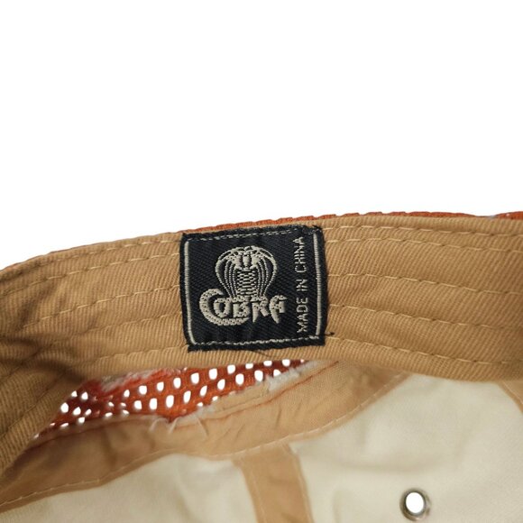 Faulkner Mesh Tuck Strap Cap Embroidered Logo Curved Visor Trucker Baseball Hat - Picture 8 of 13